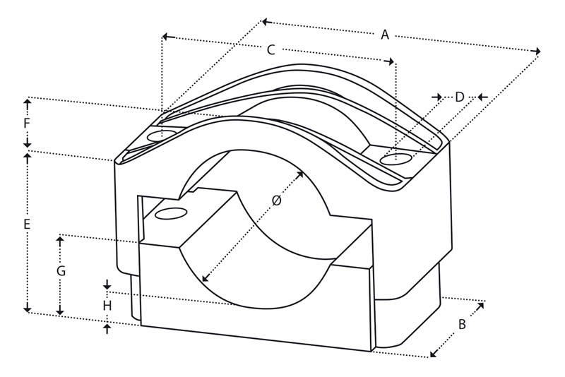 Cable clamp SE 26 - 38 - Dutchclamp